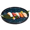5 kinds of sushi & cold soba